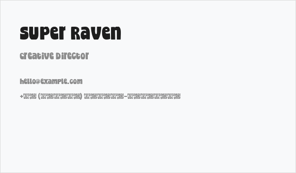 Super Raven Business Card