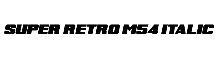 Super Retro M54 Italic Font