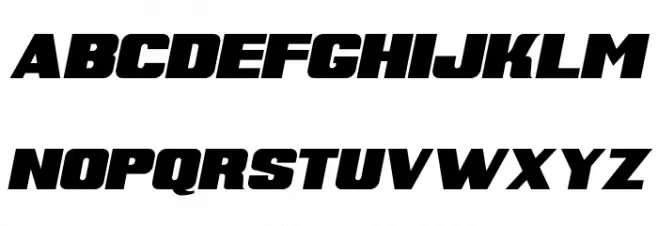 Super Retro M54 Italic Caratteri MAIUSCOLE