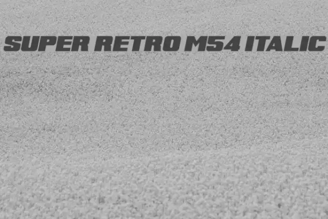 Super Retro M54 Italic Font examples