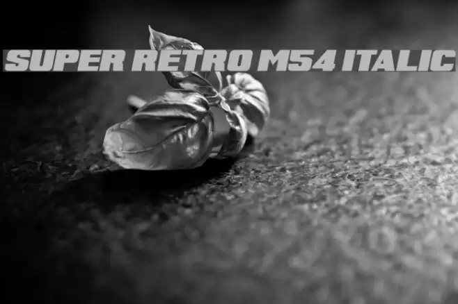 Super Retro M54 Italic Font examples