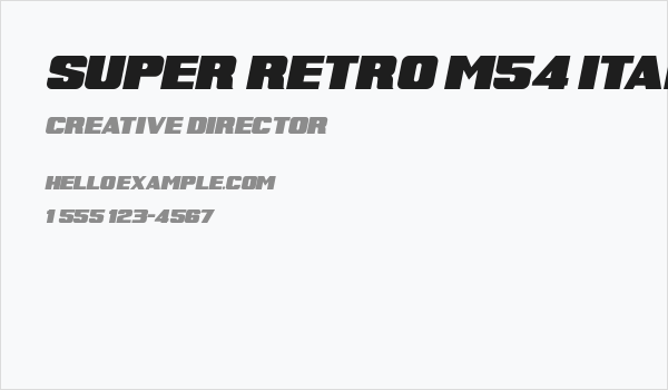 Super Retro M54 Italic Business Card