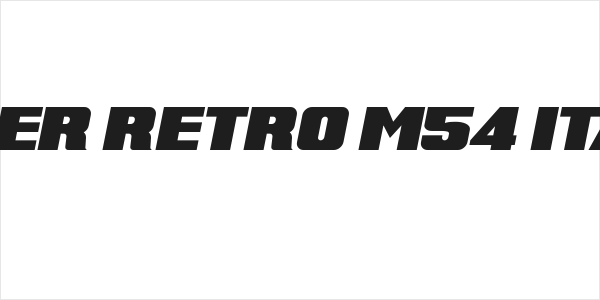 Super Retro M54 Italic Logo