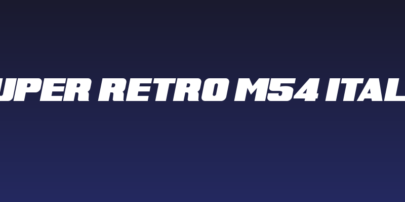 Super Retro M54 Italic Social Header