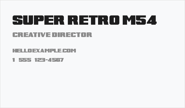 Super Retro M54 Business Card