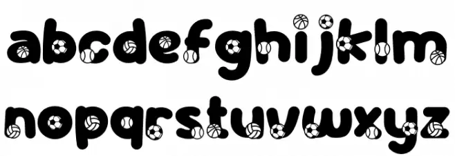 Super School Ball خط أحرف صغيرة