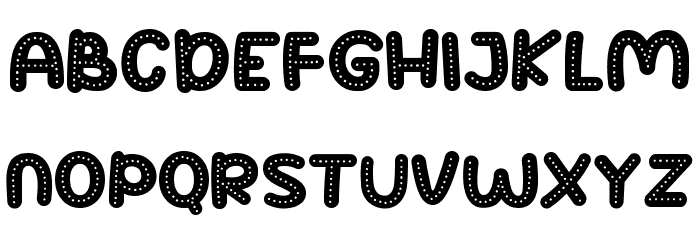 Super School Dot Font UPPERCASE