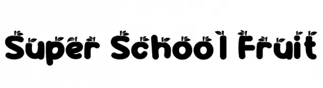 Super School Fruit  Frei Schriftart Herunterladen