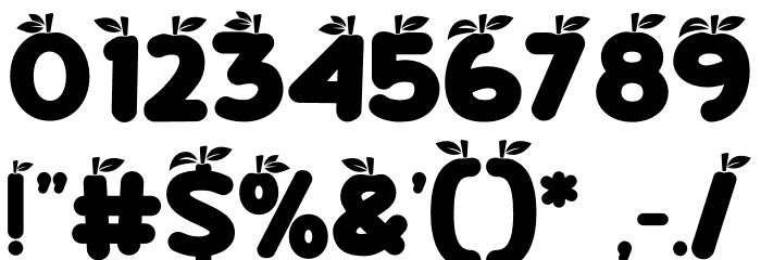 Super School Fruit फ़ॉन्ट अन्य घर का काम