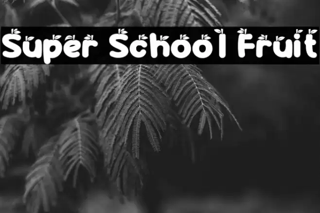 Super School Fruit Schriftart examples