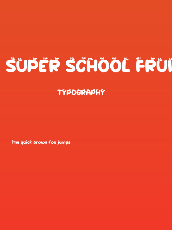 Super School Fruit Poster