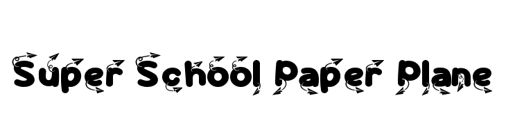 Super School Paper Plane  les polices de caractères gratuit tlcharger