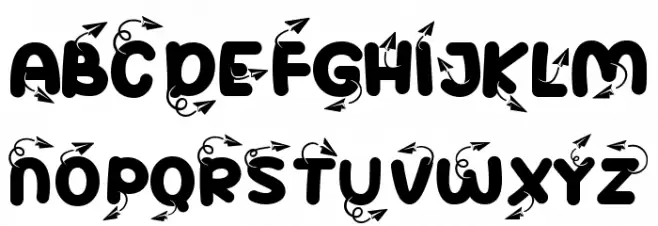 Super School Paper Plane Schriftart Groß
