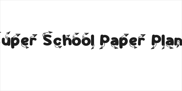 Super School Paper Plane Logo