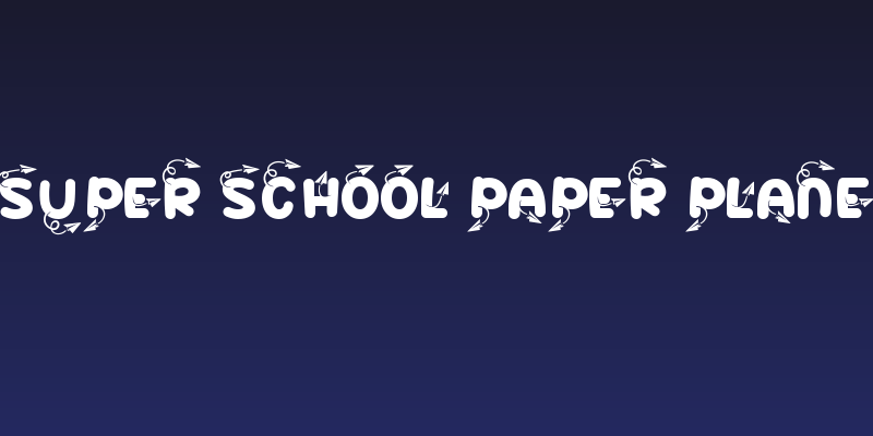 Super School Paper Plane Social Header