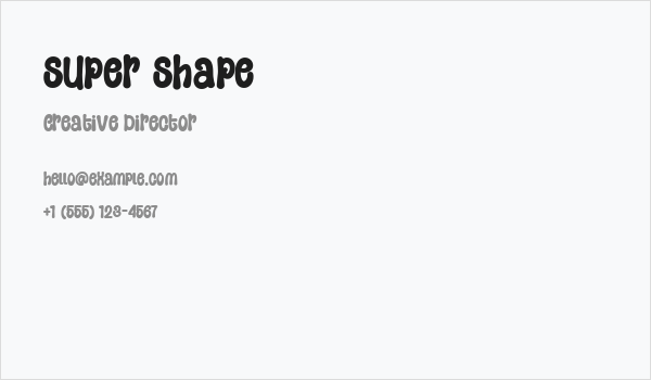 Super Shape Business Card