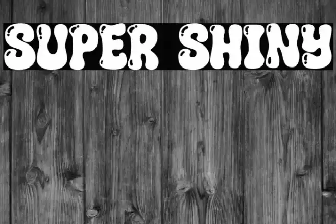Super Shiny Font examples