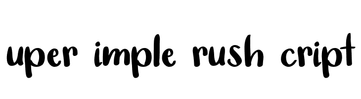 Super Simple Brush Script Font