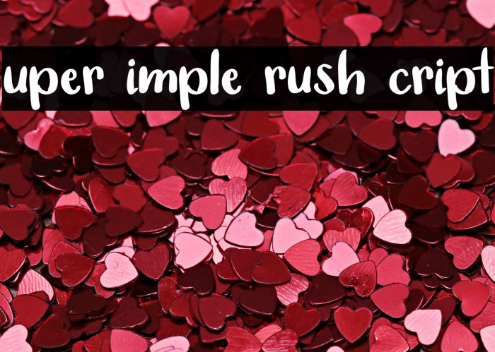 Super Simple Brush Script Шрифта examples