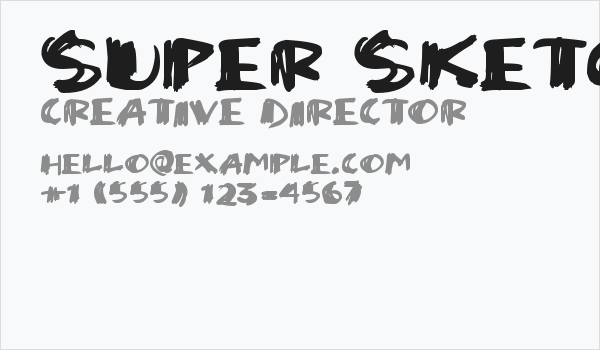 Super Sketch Business Card