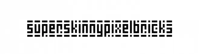 Super Skinny Pixel Bricks  नि: शुल्क फ़ॉन्ट्स डाउनलोड