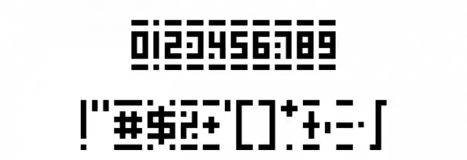 Super Skinny Pixel Bricks Font OTHER CHARS