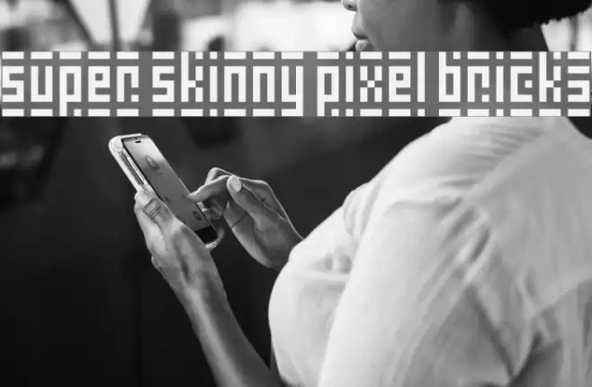 Super Skinny Pixel Bricks Font examples