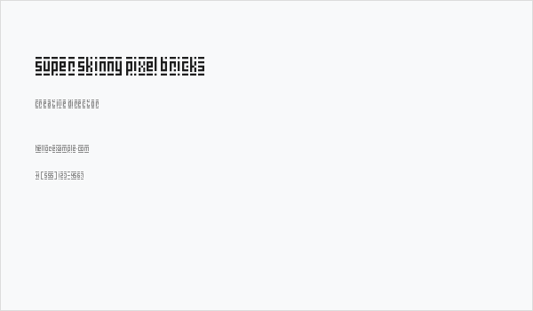 Super Skinny Pixel Bricks Business Card