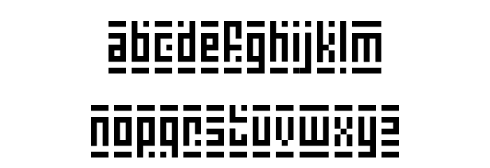 Super Skinny Pixel Bricks Font LOWERCASE