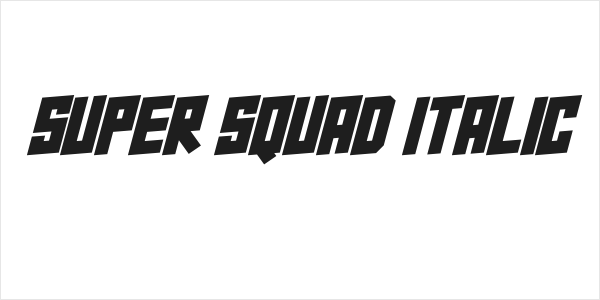 Super Squad Italic Logo
