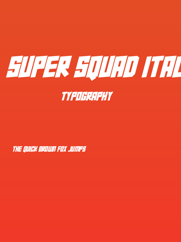 Super Squad Italic Poster