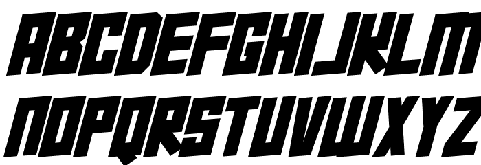 Super Squad Italic Font Litere mici