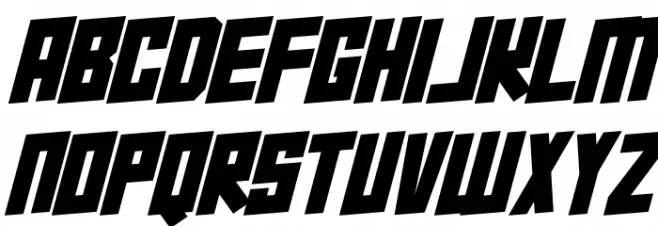 Super Squad Italic Font Litere mici