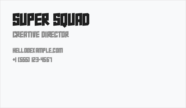 Super Squad Business Card