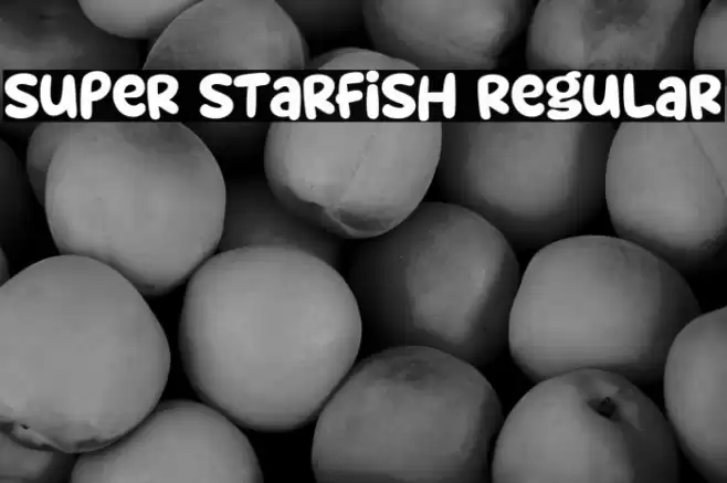 Super Starfish Regular Шрифта examples