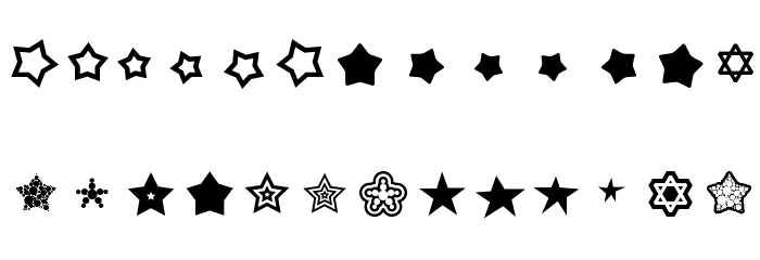 Super Stars Font LOWERCASE