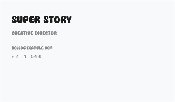 Super Story Business Card