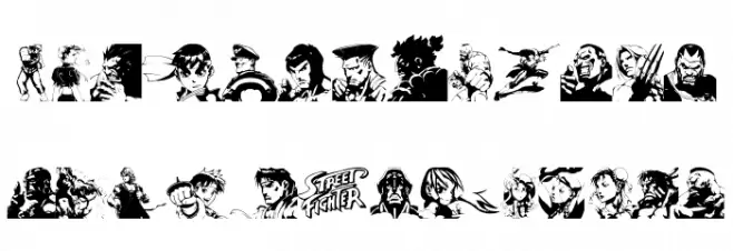 Super Street Fighter Hyper Fonting Polices MAJUSCULES