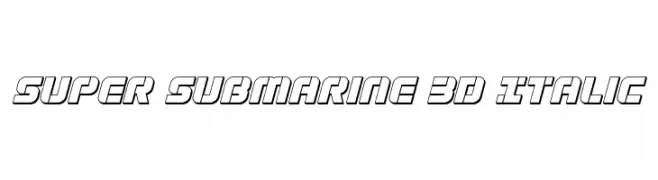 Super Submarine 3D Italic  フリーフォントのダウンロード