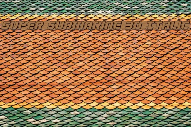 Super Submarine 3D Italic Example 1
