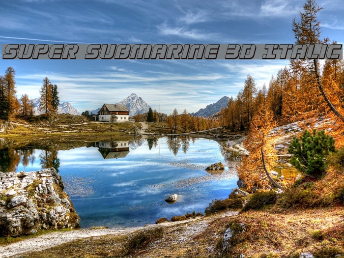 Super Submarine 3D Italic Font examples