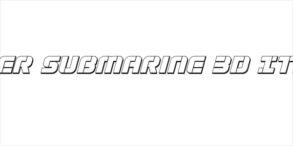 Super Submarine 3D Italic Logo
