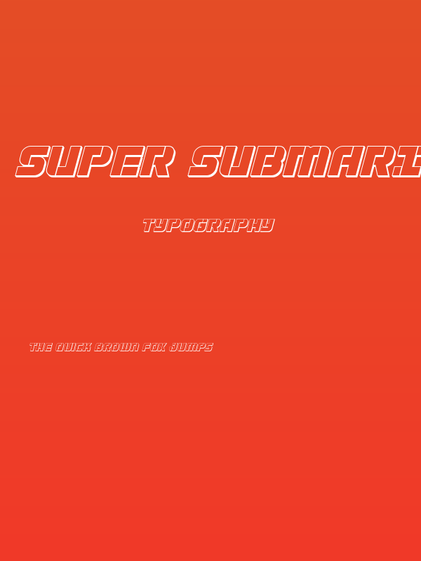Super Submarine 3D Italic Poster