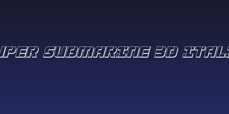 Super Submarine 3D Italic Social Header