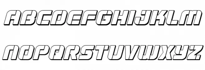 Super Submarine 3D Italic फ़ॉन्ट लोअरकेस