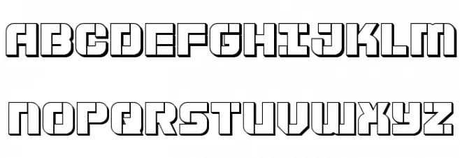 Super Submarine 3D Шрифта ВЕРХНИЙ