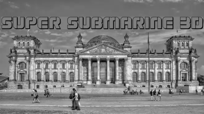 Super Submarine 3D Font examples