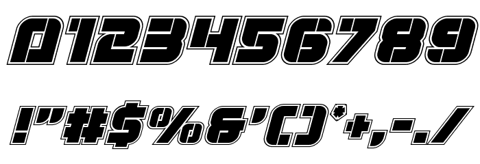 Super Submarine Academy Italic Font OTHER CHARS