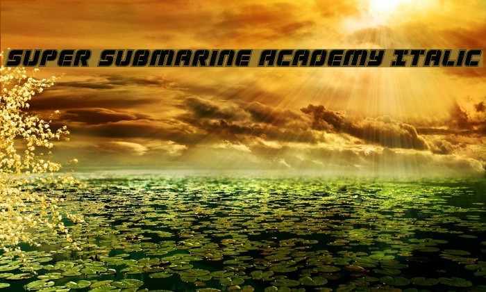 Super Submarine Academy Italic Font examples