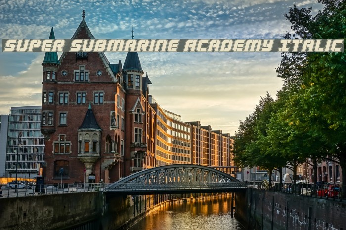 Super Submarine Academy Italic Font examples